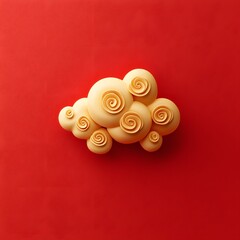 Poster - elegant and captivating swirling coils of cream colored abstract design showcasing a visually striki