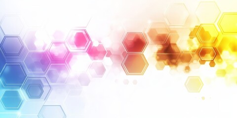 Fototapete - Abstract colorful hexagonal pattern background.