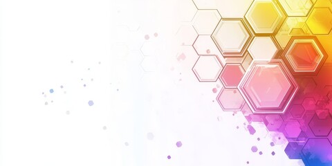 Fototapete - Abstract colorful hexagonal pattern background. (2)