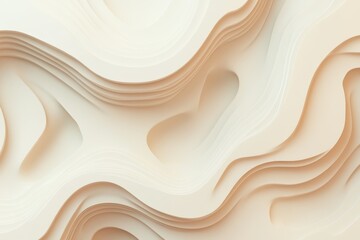 Poster - Abstract Layers of Soft Beige Color with Flowing Curves and Smooth Patterns Creating a Modern and Minimalist Background for Creative Projects