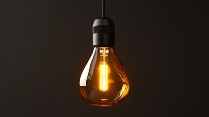 Retro style bulb with warm amber light