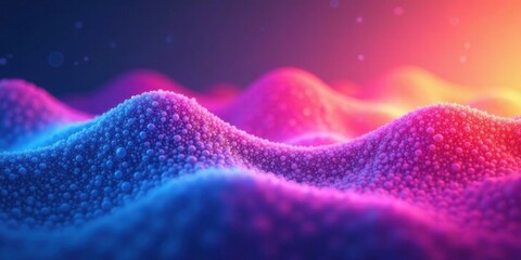 Aufkleber - Abstract Colorful Bubble Landscape with Vivid Hues and Soft Light