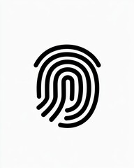 Aufkleber - Simple black fingerprint icon.
