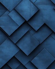 Aufkleber - Abstract blue geometric pattern.