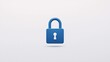 © Pixel Matrix - Lock icon in blue on white background symbolizes online safety  data privacy in contemporary vector design
