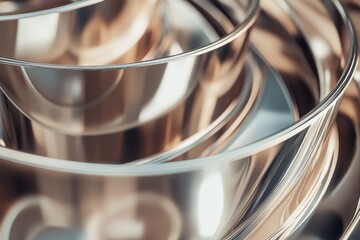 Poster - Abstract metallic spiral.