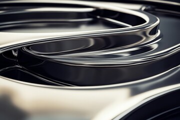 Aufkleber - Abstract metallic swirl design.
