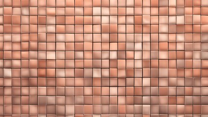Poster - A textured surface made up of pastel peach tiles