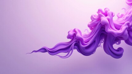 Poster - Abstract Purple Fluid Swirls A Serene and Elegant Design Element