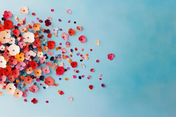Aufkleber - Vibrant Display of Colorful Candy Confections Artfully Arranged on a White Background Evoking Joyful Feelings of Sweetness and Celebration