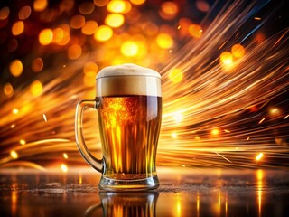 Wall Mural - Long Exposure Beer Background Texture with Copy Space for Branding & Design