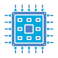 Wall Mural - Microprocessor Icon