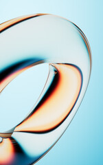 Poster - Abstract colorful gradient glass background with smooth transitions of color, 3d rendering.