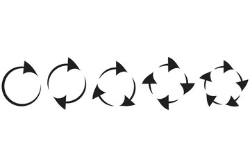 Poster - Arrow collection icon. Black directional arrows. Minimal shapes vector. Navigation pointer set. 