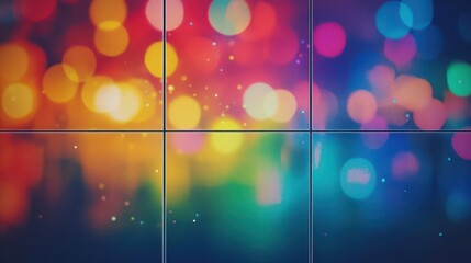 Aufkleber - Vibrant Colorful Background Featuring Numerous Twinkling Lights Creating a Festive and Joyful Atmosphere Perfect for Celebrations and Events