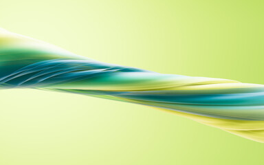 Aufkleber - Flowing twisted green cloth background, 3d rendering.