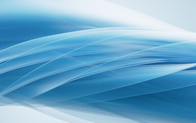 Poster - Flowing twisted blue cloth background, 3d rendering.