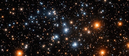 Wall Mural - Sparkling star cluster in deep space, cosmic dust and celestial bodies.
