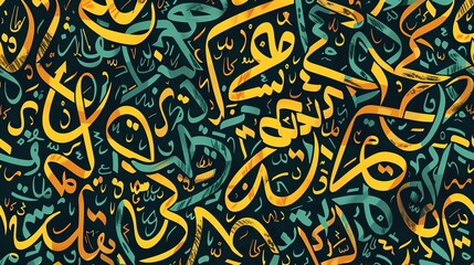 Wall Mural - arabic graffiti pattern wallpaper