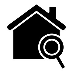 Sticker - Real estate icon in glyph style