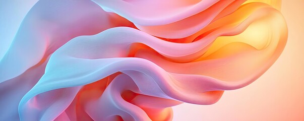 Aufkleber - Layer abstract background concept. A colorful abstract representation of flowing fabric textures and shapes.