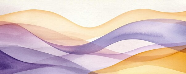 Poster - Watercolor abstract background concept. Elegant, flowing abstract waves in soft colors create a serene visual effect.