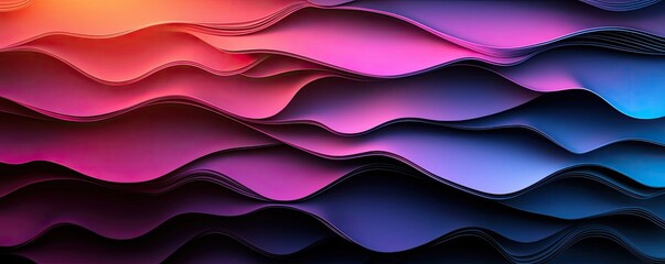 Poster - Layer abstract background concept. Abstract colorful waves background with vibrant flowing shapes and gradients.