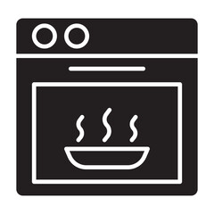 Wall Mural - Oven icon in glyph style