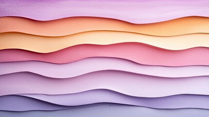 Poster - Watercolor abstract background concept. Colorful wavy paper layers create a soothing, modern aesthetic for creative projects.