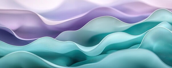 Aufkleber - Layer abstract background concept. Abstract waves of soft colors create a serene and calming visual effect.