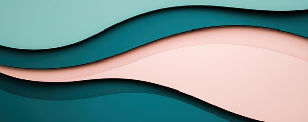 Aufkleber - Layer abstract background concept. Abstract waves in soothing colors create a modern and elegant background design.