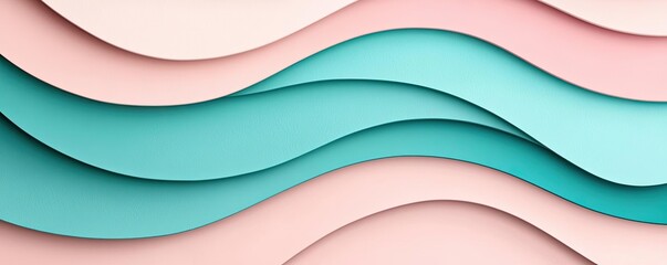 Poster - Layer abstract background concept. Colorful layered waves create a smooth, abstract background for diverse designs.
