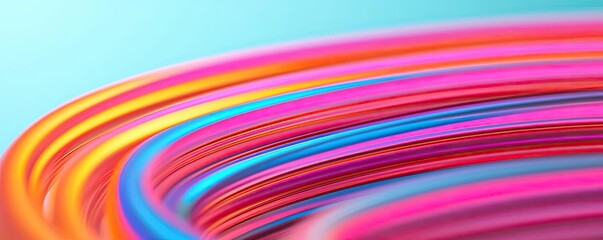 Aufkleber - Layer abstract background concept. Vibrant abstract lines in pink, blue, and orange creating a stunning visual effect.