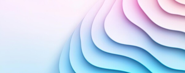 Poster - Layer abstract background concept. Vibrant abstract background with layered waves in soft pink and blue colors.