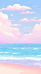 Wall Mural - Empty beach backgrounds outdoors horizon.