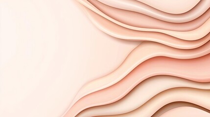 Poster - Layer abstract background concept. Abstract layered design with gentle curves in soft hues creating a modern aesthetic.