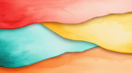 Aufkleber - Watercolor abstract background concept. Vibrant watercolor waves blending colors for artistic inspiration and creativity.