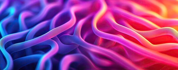Poster - Layer abstract background concept. Colorful abstract waves in vibrant shades creating a dynamic visual experience.