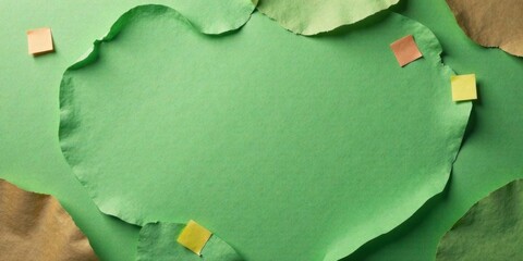 Aufkleber - Abstract Green Paper Background with Colorful Sticky Notes