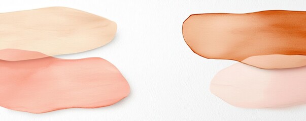Poster - Watercolor abstract background concept. Abstract watercolor shapes in soft hues create an elegant background for various designs.