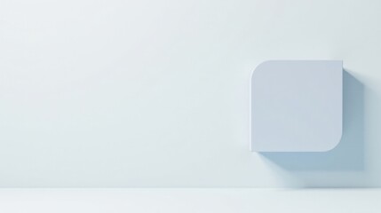 Poster - Minimalist Light Blue Background with a Soft Rounded Rectangular Shape