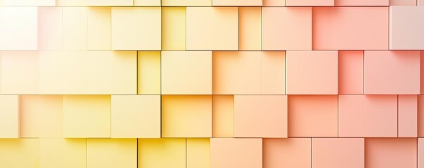Poster - Matrix abstract background idea. A vibrant, textured background of colorful overlapping squares in soft hues.