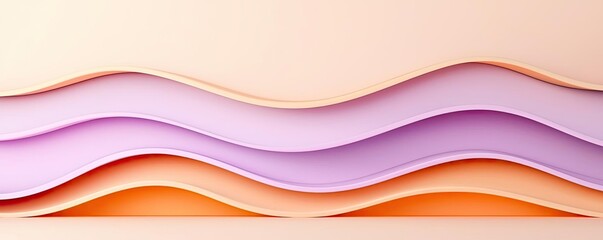Poster - Layer abstract background concept. Abstract layered waves in pastel colors create a soothing visual for design projects.
