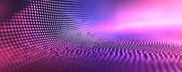 Poster - Dots abstract background idea. A vibrant abstract background featuring dotted waves in purple and pink hues.