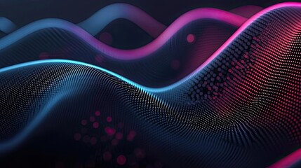Aufkleber - Dots abstract background idea. Abstract wave patterns in vibrant colors create a stunning digital background.