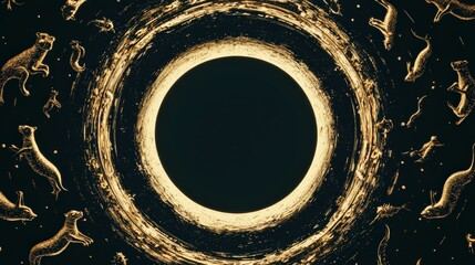 Wall Mural - a large circle with a hole in the middle