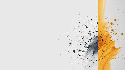 Poster - Watercolor abstract background concept. Vibrant paint splash with dynamic color contrasts on a minimalist background.