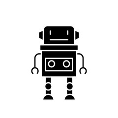 Poster - Robot icon in glyph style