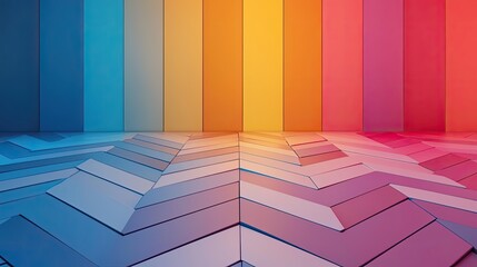 Poster - Floor abstract background concept. Vivid color gradient with geometric patterns creating a modern abstract background.