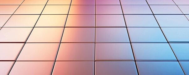 Poster - Floor abstract background concept. Colorful tiled surface with a gradient reflection, ideal for modern design projects.